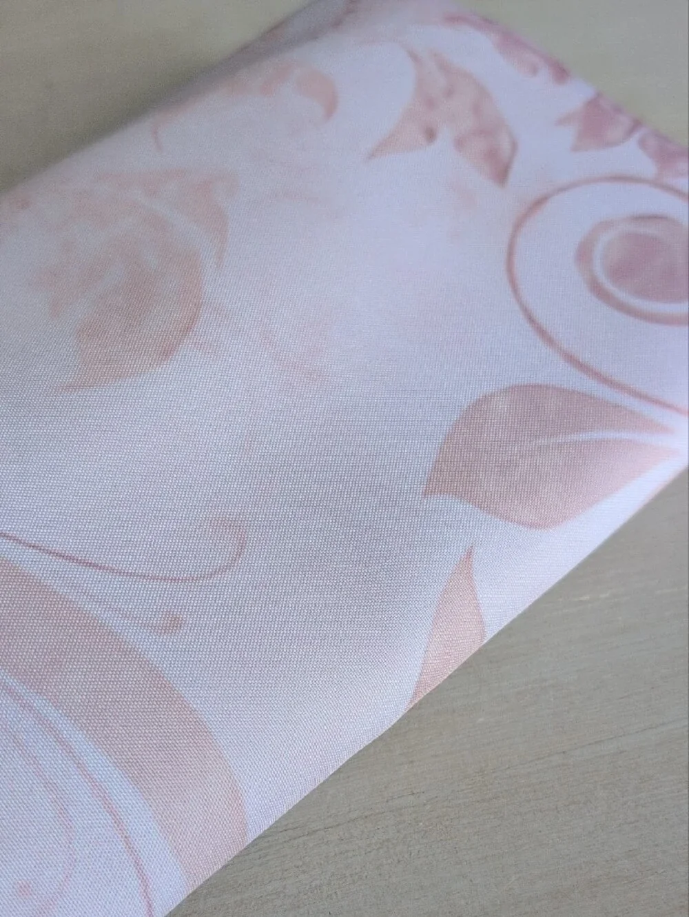 Soft Pink Floral Print Shower Curtain